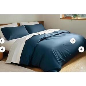 Brooklinen Classic Percale King Size Set - Duvet Cover & 2 Shams in Abyss